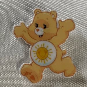 NWT. Handmade Yellow Sunshine Care Bear Pin Brooch!